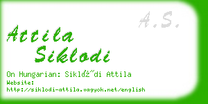 attila siklodi business card